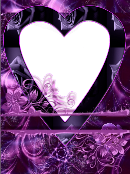 This png image - Purple Abstract Heart Transparent PNG Photo Frame, is available for free download