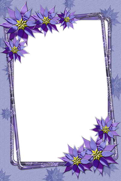 This png image - Purple Flower Transparent Frame, is available for free download