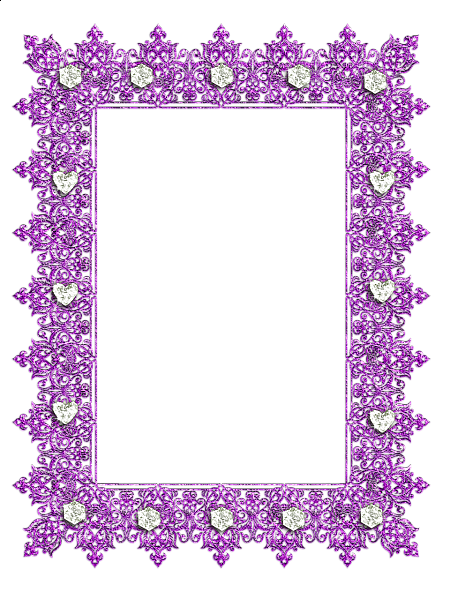 This png image - Purple Transparent Frame with Diamonds, is available for free download