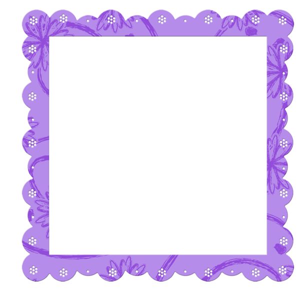 Purple Transparent Frame with Flowers Elements | Gallery Yopriceville ...