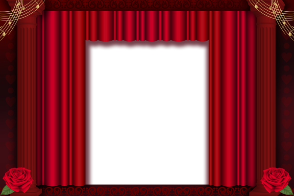 This png image - Red Curtains Transparent PNG Frame, is available for free download