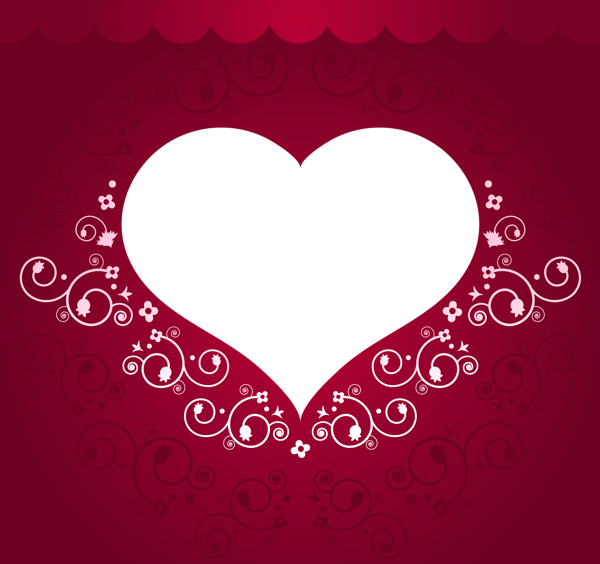 This png image - Red Frame with Transparent Heart, is available for free download