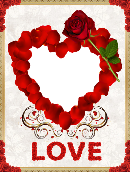 This png image - Red Rose Love Transparent PNG Frame, is available for free download