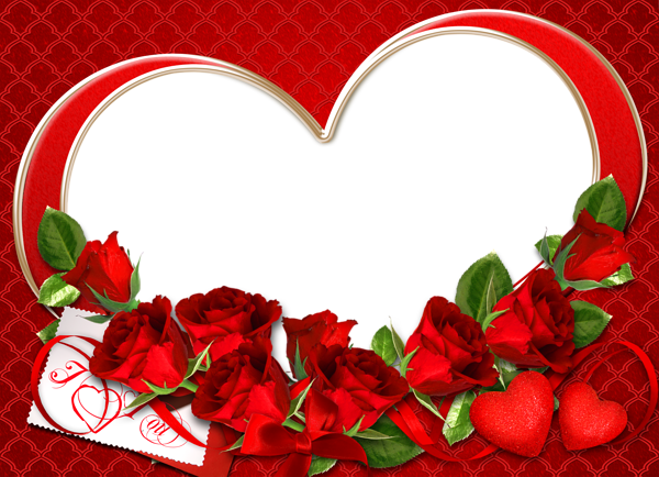 This png image - Red Roses Love Transparent Frame, is available for free download