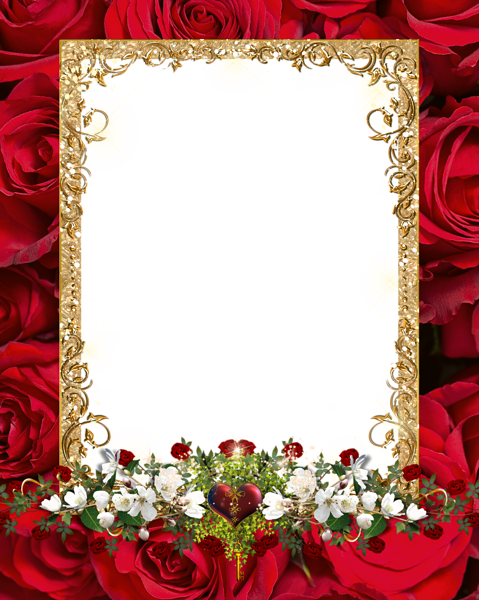 This png image - Red Roses Transparent PNG Frame, is available for free download