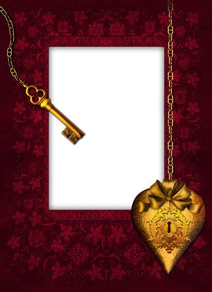 This png image - Romantic Key Transparent PNG Photo Frame, is available for free download