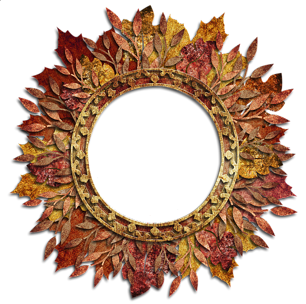 This png image - Round Autum Frame, is available for free download