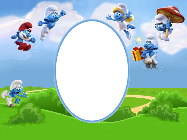 This png image - Smurfs Transparent Kids Frame, is available for free download