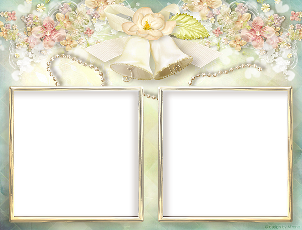 This png image - Soft Transparent Double Wedding Frame, is available for free download