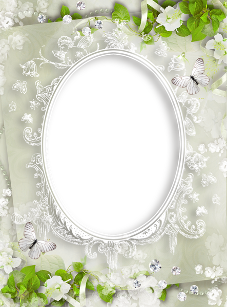 This png image - Soft White PNG Photo Frame, is available for free download