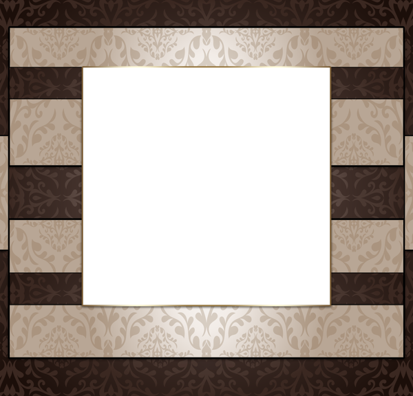 This png image - Stylish Transparent Brown PNG Frame, is available for free download