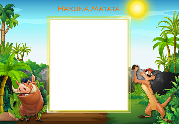This png image - Timon and Pumbaa PNG Transparent Kids Frame, is available for free download