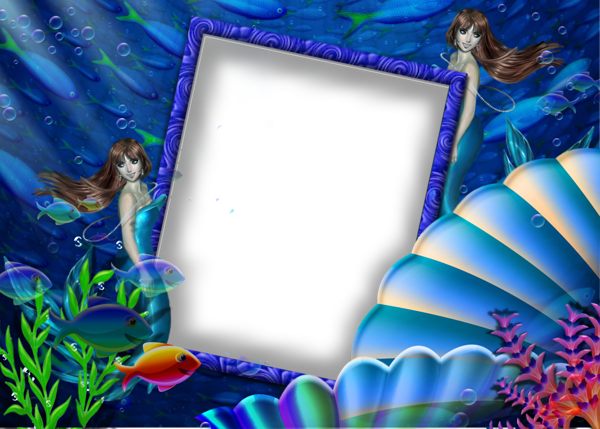 This png image - Transparen Blue Sea Photo Frame, is available for free download