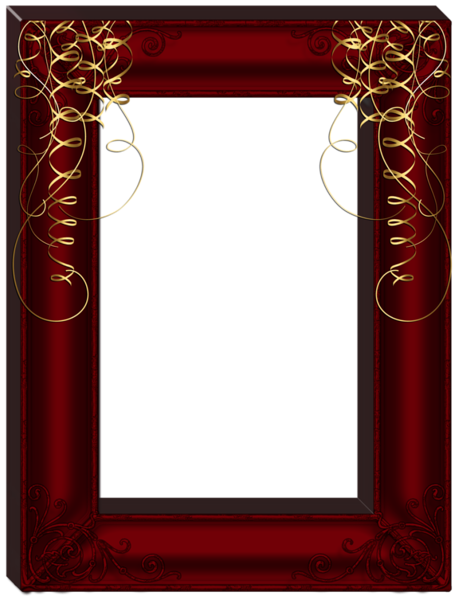 This png image - Transparent Dark Red Frame, is available for free download