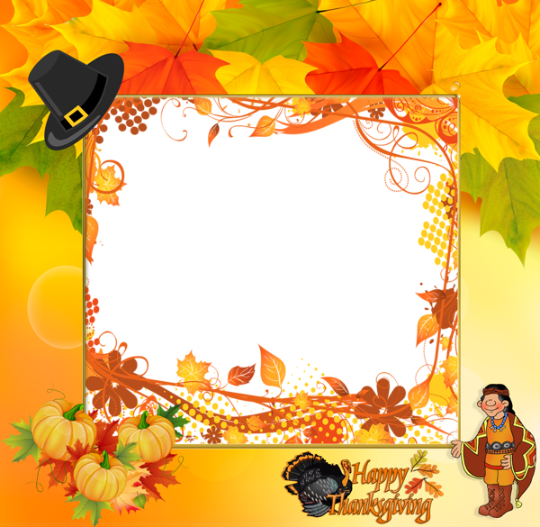 This png image - Transparent Happy Thanksgiving Frame, is available for free download