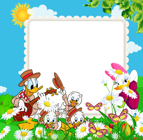 This png image - Transparent Kids PNG Frame with Ducks, is available for free download