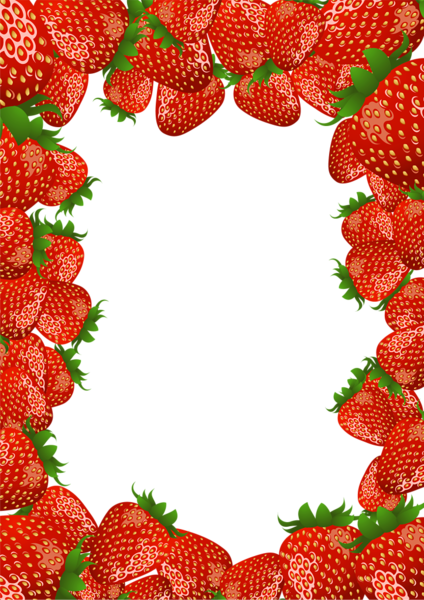 This png image - Transparent PNG Frame with Strawberries, is available for free download