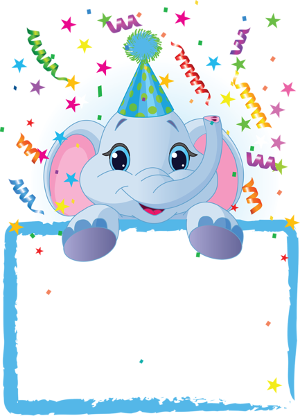 This png image - Transparent PNG Kids Blue Party Frame, is available for free download