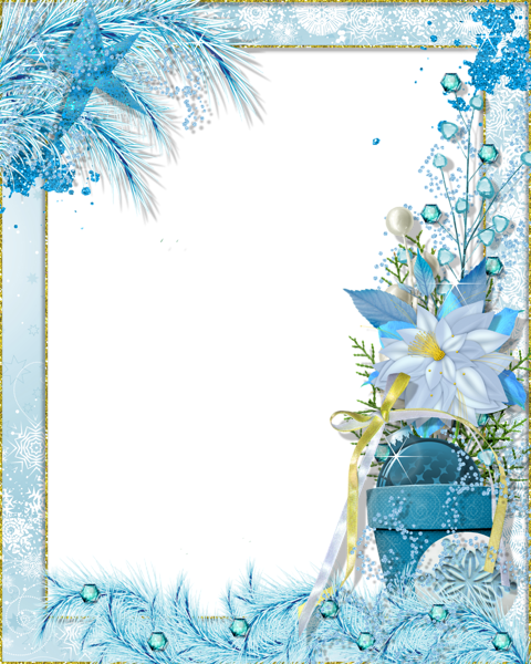 This png image - Transparent PNG Photo Frame Winter Fantasy, is available for free download