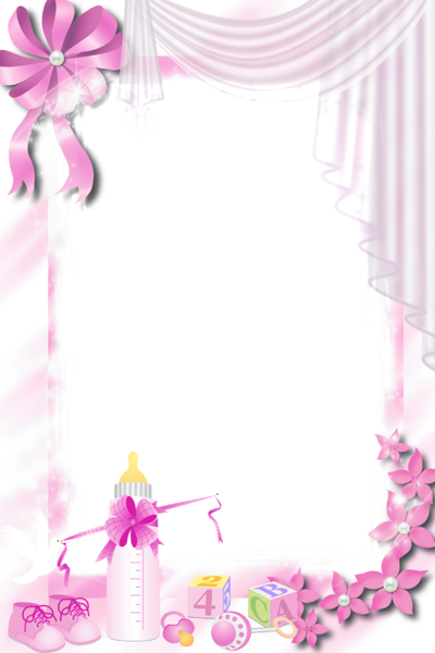 This png image - Transparent Pink PNG Baby Frame, is available for free download