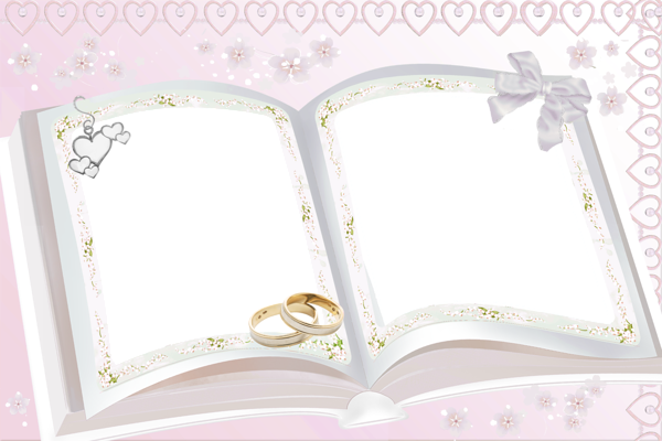 This png image - Transparent Pink Wedding Frame, is available for free download