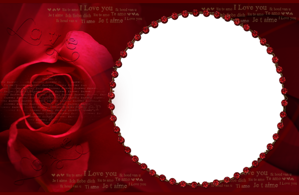 This png image - Transparent Red Rose Frame, is available for free download