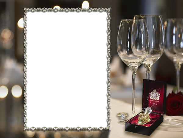 This png image - Transparent Romantic Frame, is available for free download