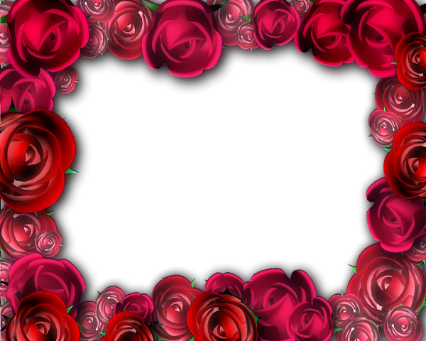 This png image - Transparent Roses Frame, is available for free download