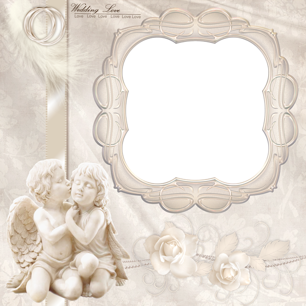 This png image - Transparent Wedding Frame with Angels, is available for free download