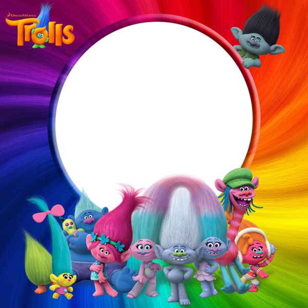 This png image - Trolls PNG Transparent Frame, is available for free download
