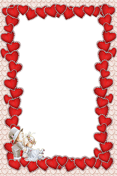 This png image - Valentines Transparent Red Frame, is available for free download
