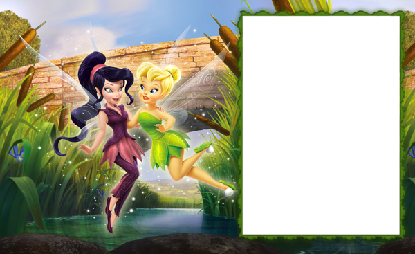 This png image - Vidia and TinkerBell Kids Frame, is available for free download