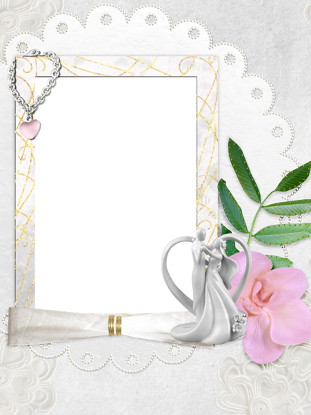White Transparent Wedding Frame | Gallery Yopriceville - High-Quality