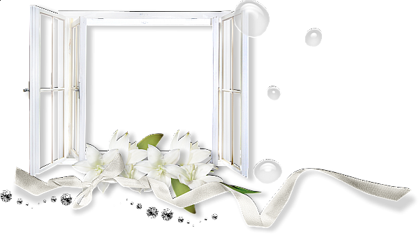 This png image - White Window with White Flowers Transparent Frame, is available for free download