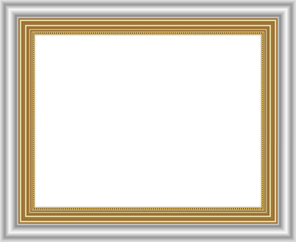 This png image - White and Gold Frame PNG Clipart, is available for free download