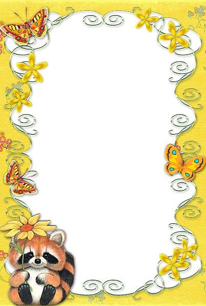 This png image - Yellow Kids Transparent Frame, is available for free download