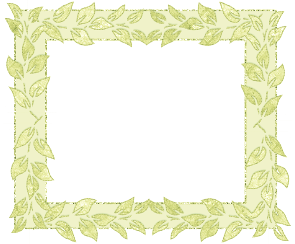 This png image - Yellow Transparent Frame with Leafs, is available for free download