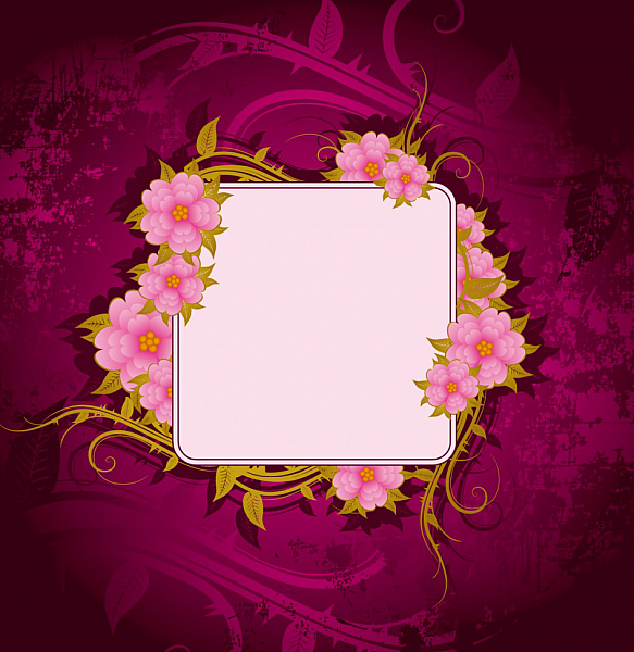 This png image - flowers-frame, is available for free download