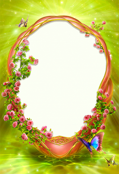 green-flowers frame | Gallery Yopriceville - High-Quality Images and