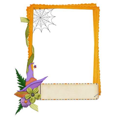 This jpeg image - halloween-flowers frame, is available for free download