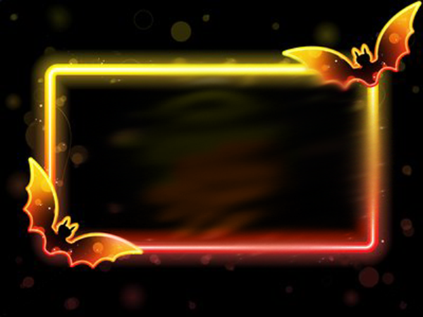 This png image - neon-bats-frame, is available for free download