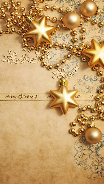 This jpeg image - Christmas Gold iPhone 6S Plus Wallpaper, is available for free download