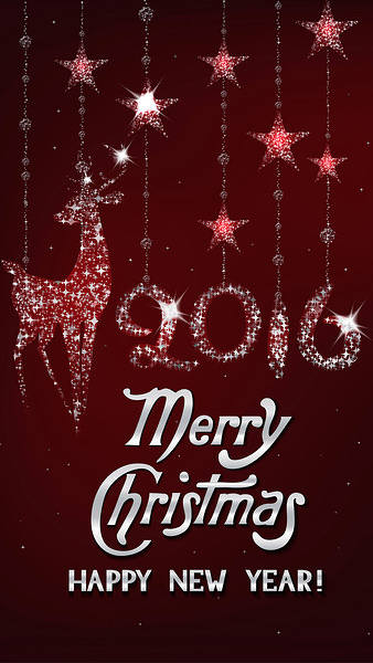 This jpeg image - Merry Christmas 2016 iPhone 6S Plus Wallpaper, is available for free download
