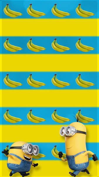 This jpeg image - Minions and Bananas iPhone 6S Plus Wallpaper, is available for free download
