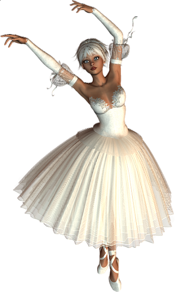 This png image - 3D Ballerina in White Free Clipart, is available for free download