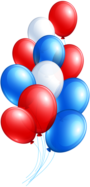 This png image - 4th July Balloon Bunch PNG Clip Art Image, is available for free download