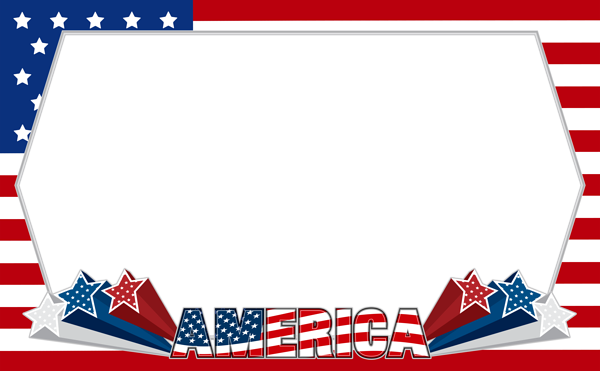 America USA Transparent PNG Frame | Gallery Yopriceville - High-Quality
