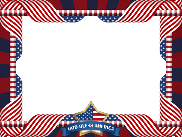 This png image - GOD Bless America PNG Frame, is available for free download