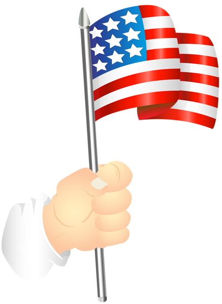 This png image - Hand with an American Flag PNG Clip Art Image, is available for free download