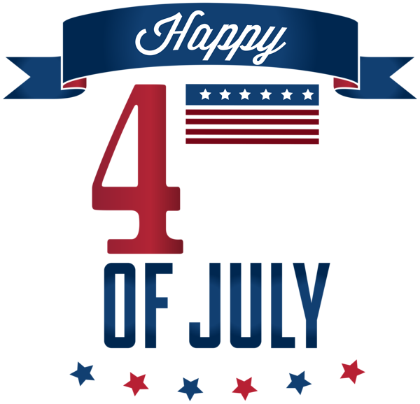 This png image - Happy 4th July PNG Clip Art Image, is available for free download